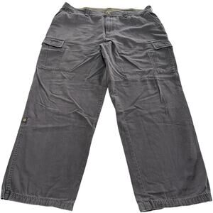 North Face Cargo Pants Mens 40 Gray Outdoor Utility Workwear Straight Leg Cotton